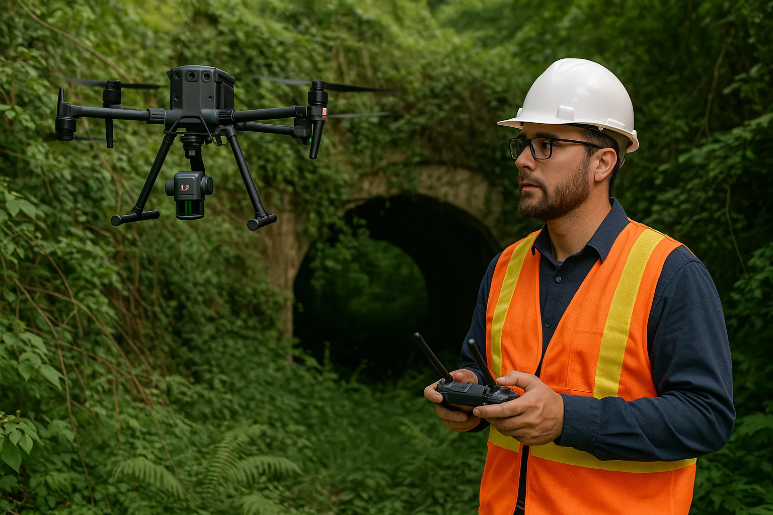 Inspección de infraestructuras ocultas por vegetación